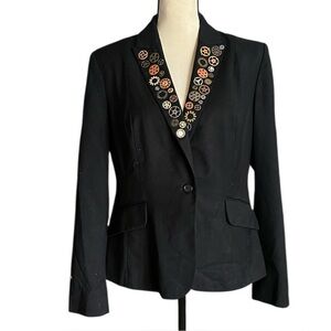 Calvin Klein Customize Steam Punk Gear Rayon b,end Blazer. SZ.10